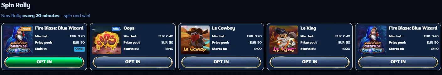 Millioner Spin Rally Banner